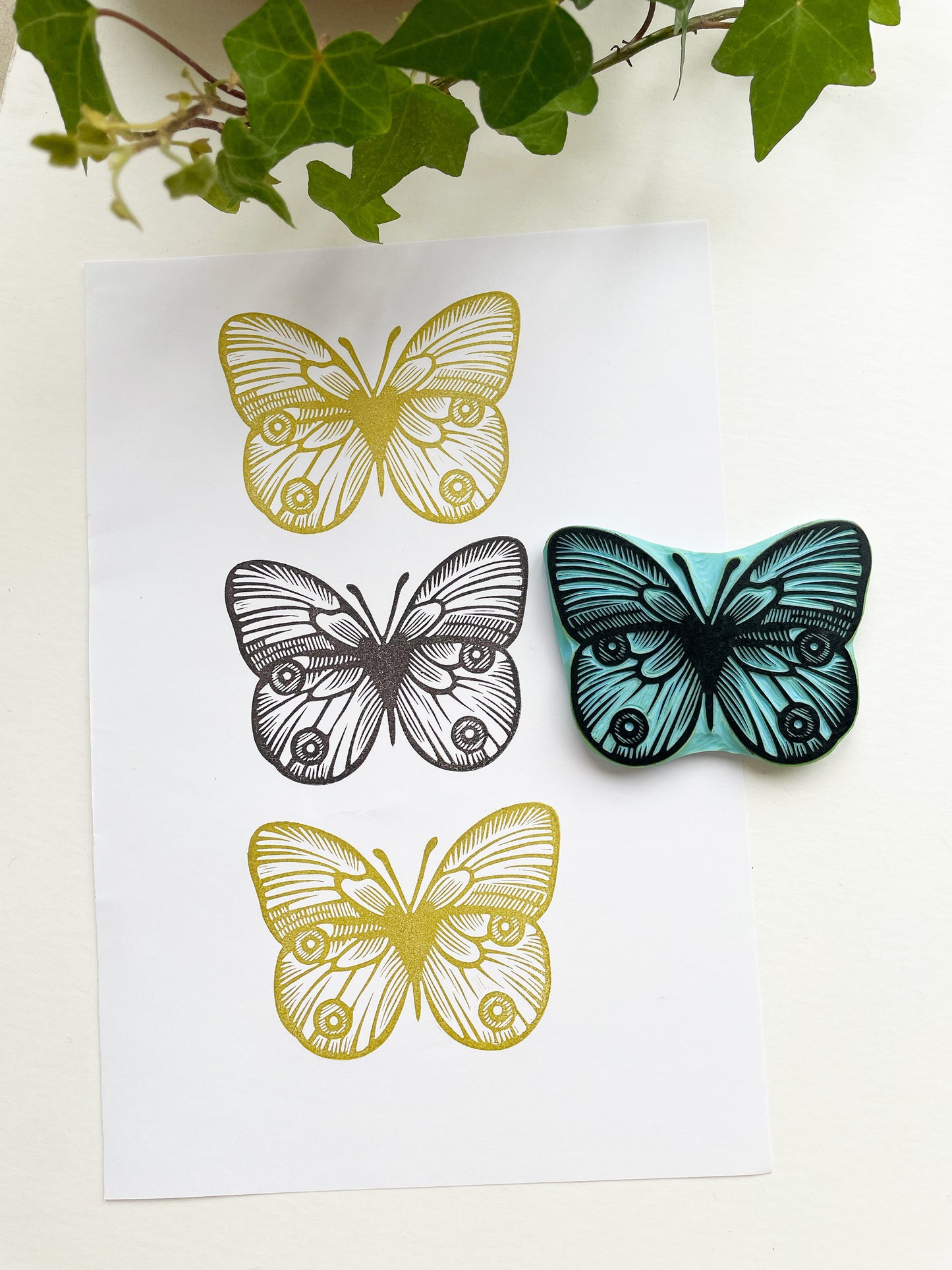 Boho Butterfly rubber stamp
