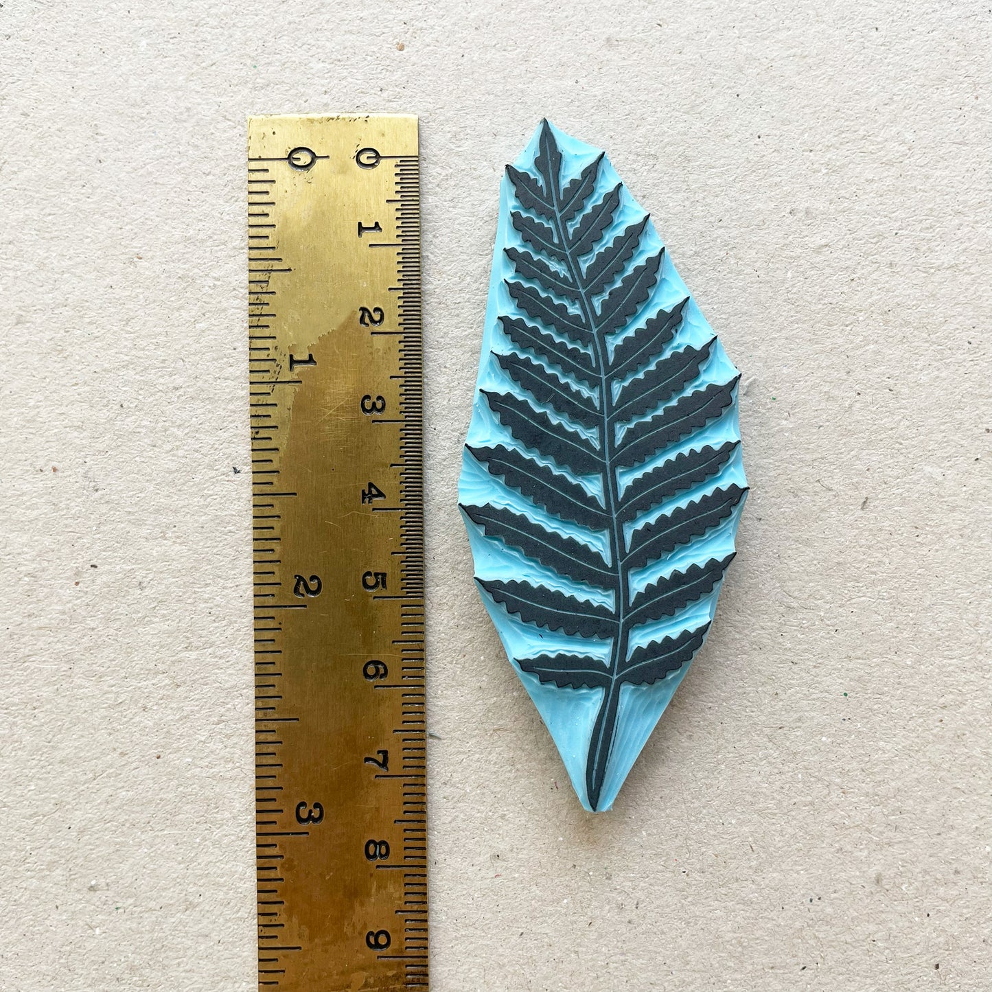 Fern leaf rubber stamp for botanical stamping ideas
