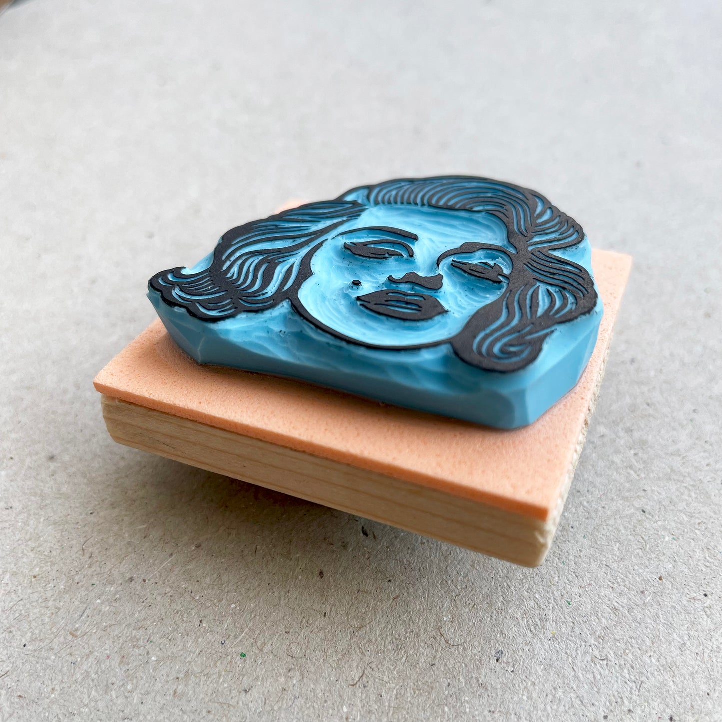 Marilyn Monroe portrait rubber stamp