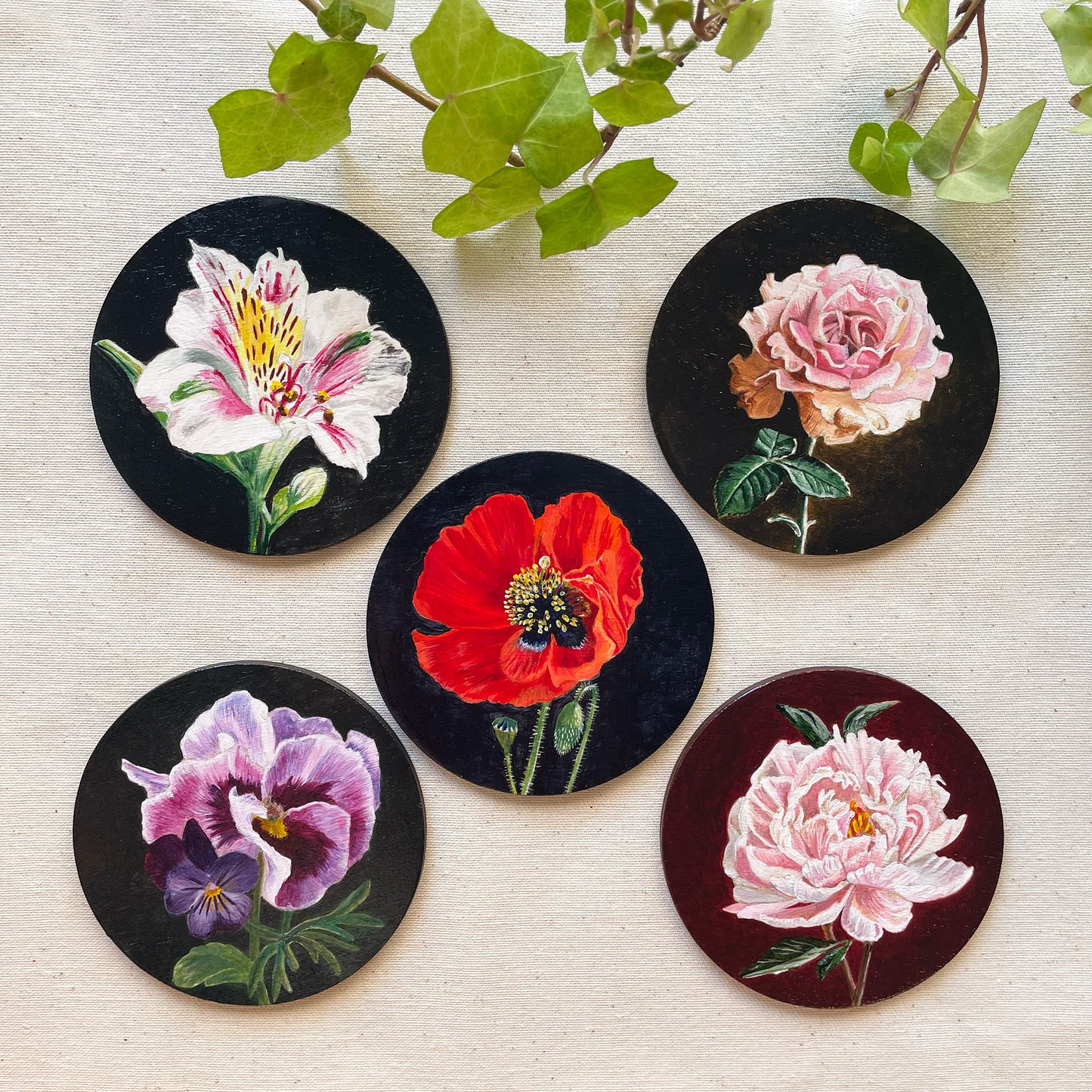 Mini floral original paintings