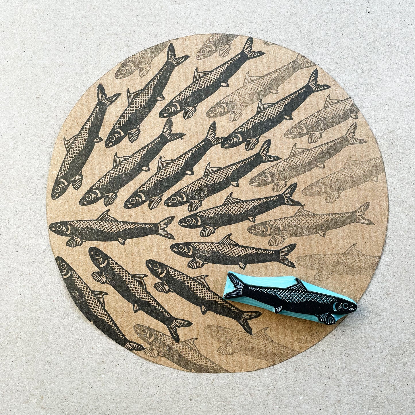 Sardine rubber stamps