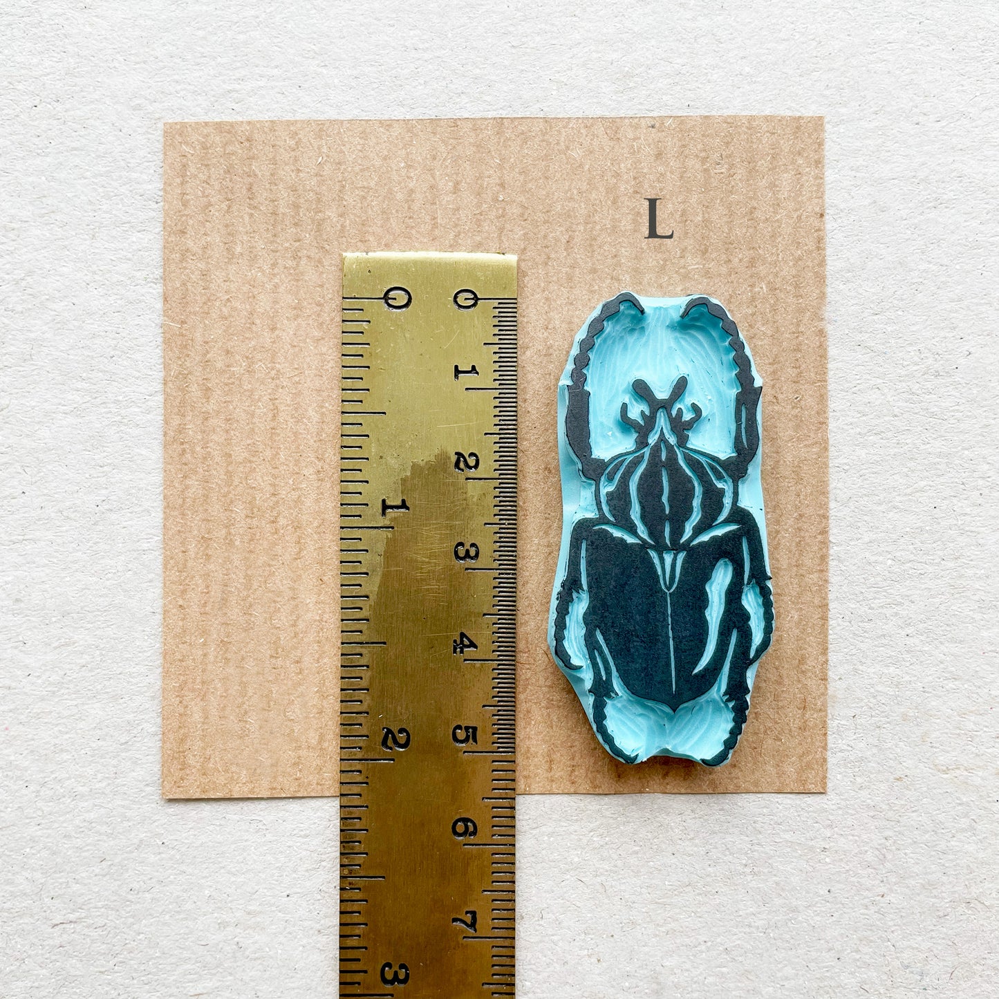 Scarab insect rubber stamp
