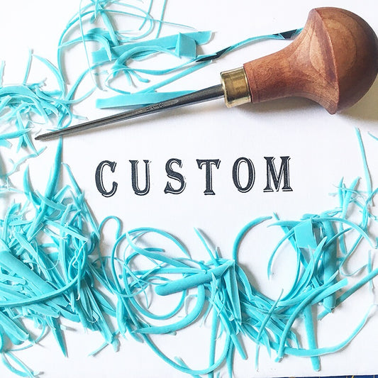 Custom order of 7 rubber stamps in a big size
