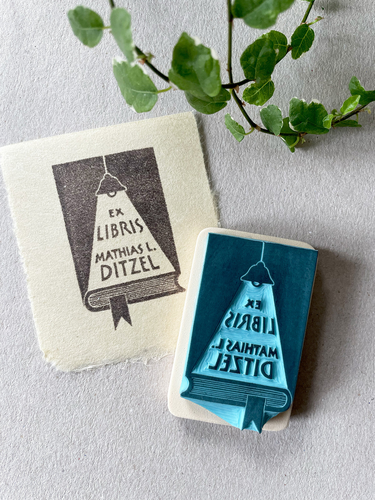 Ex Libris rubber stamp personalized with your name
