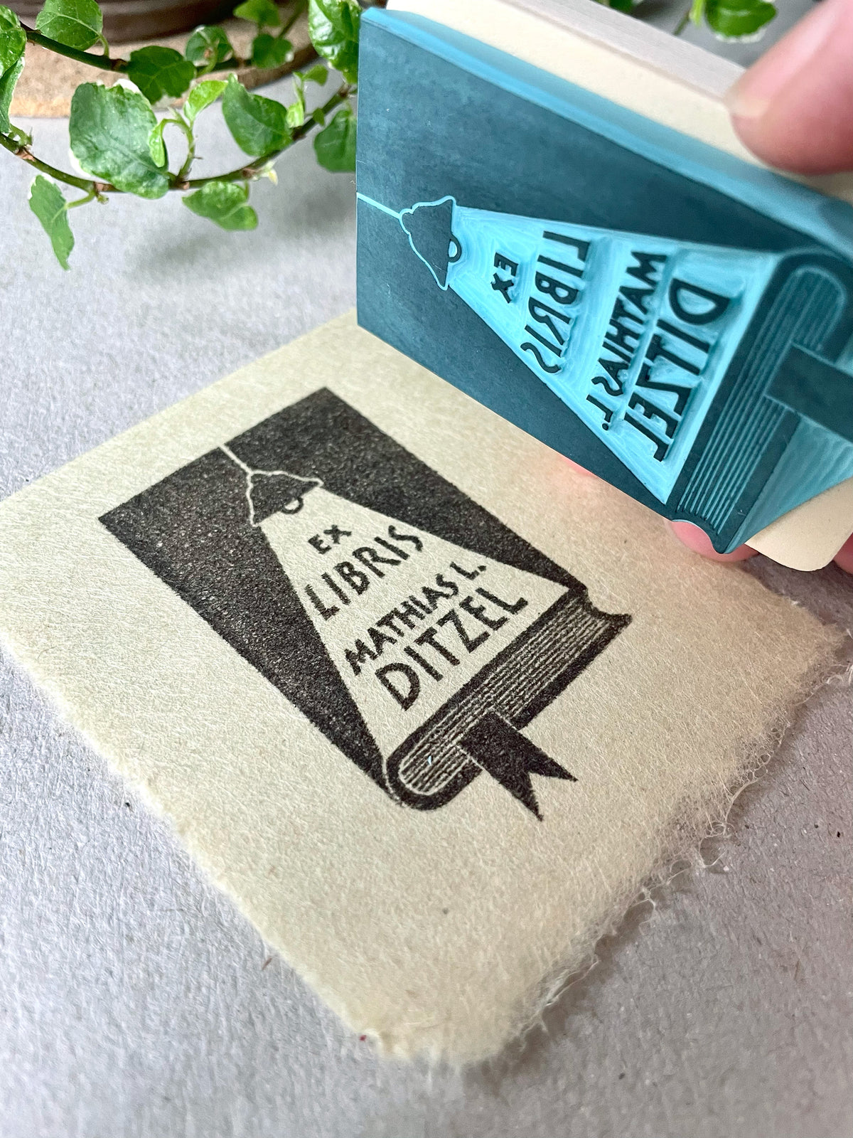 Ex Libris rubber stamp personalized with your name