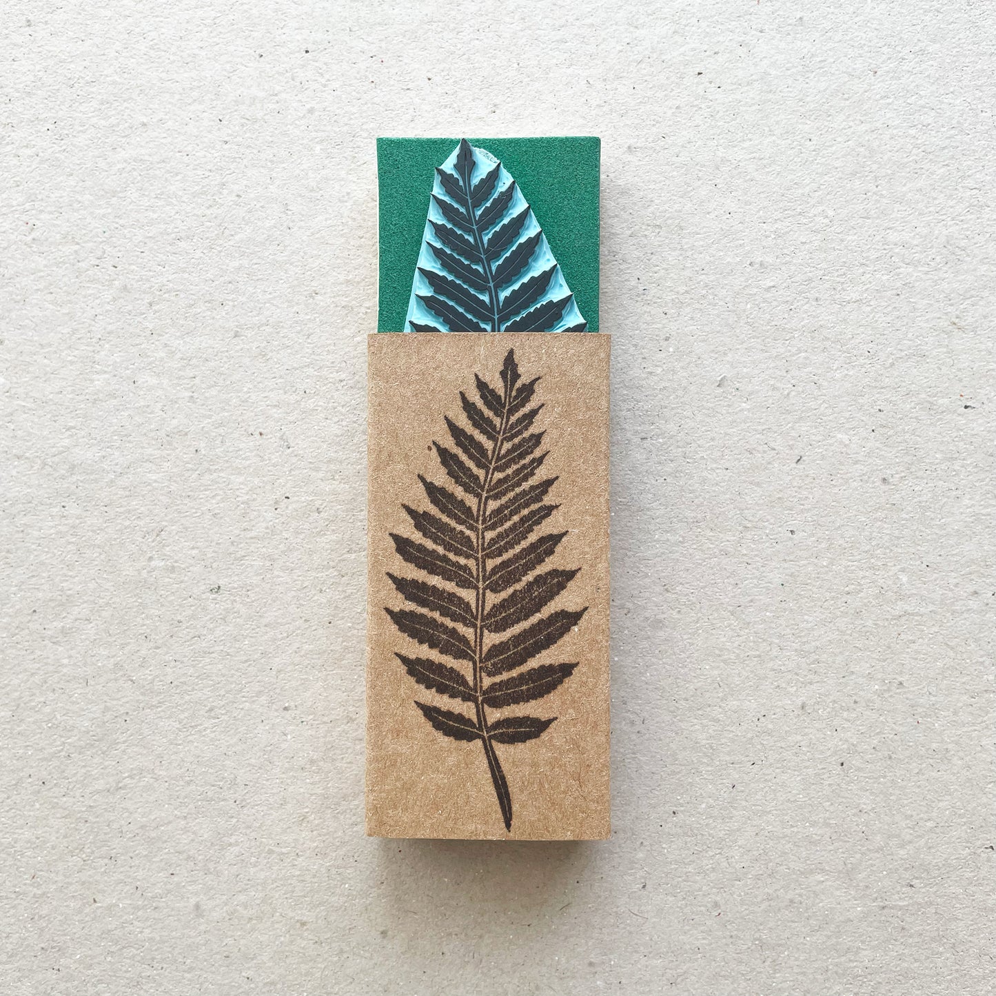 Fern leaf rubber stamp for botanical stamping ideas
