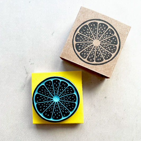 Lemon rubber stamp