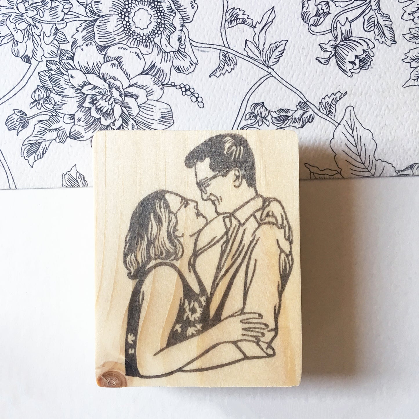 Couple portrait rubber stamps