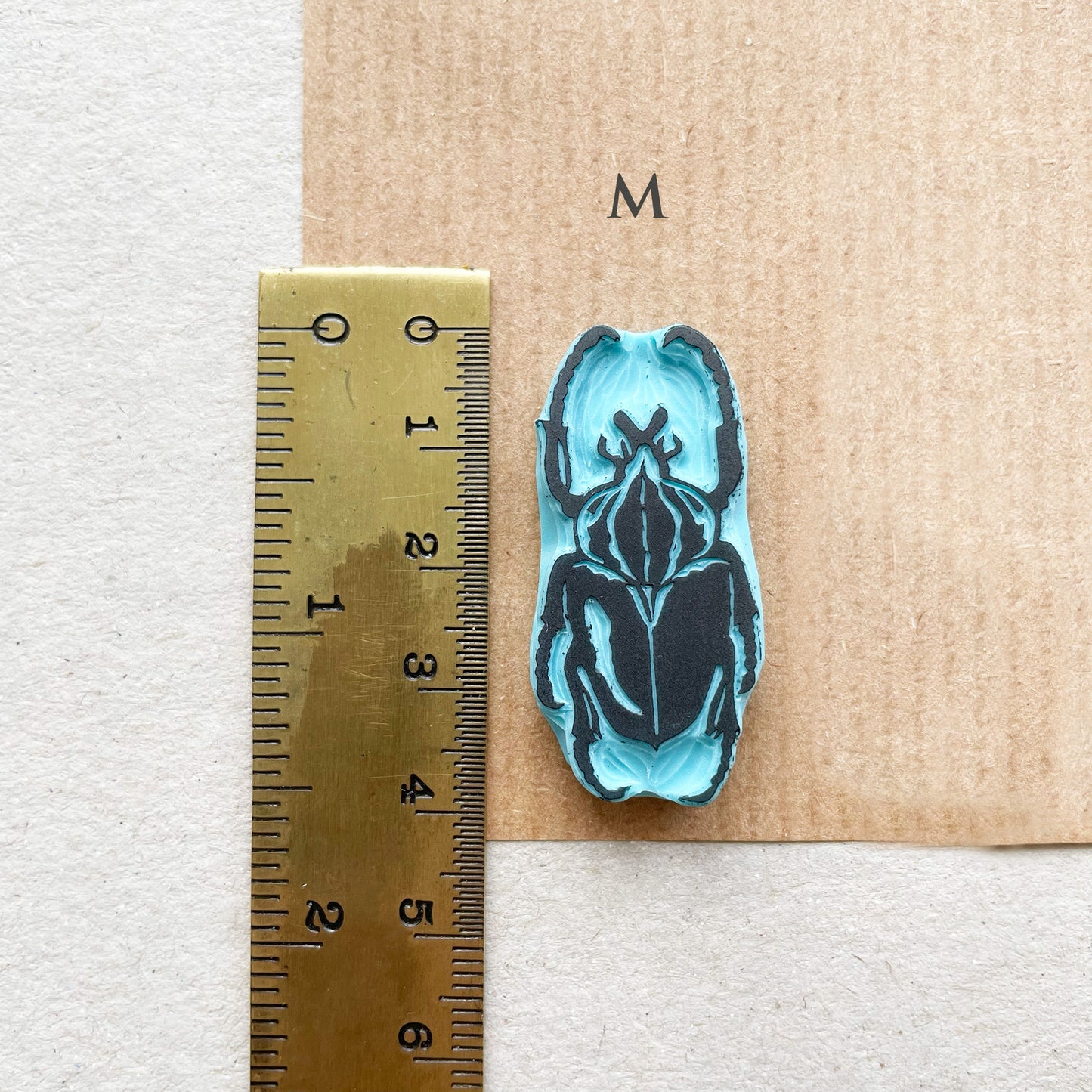 Scarab insect rubber stamp